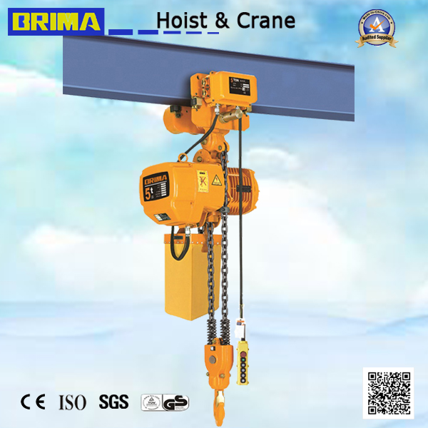 Brima 25t 单速 1.1kw 起重环链电动葫芦，带手动小车高架行车