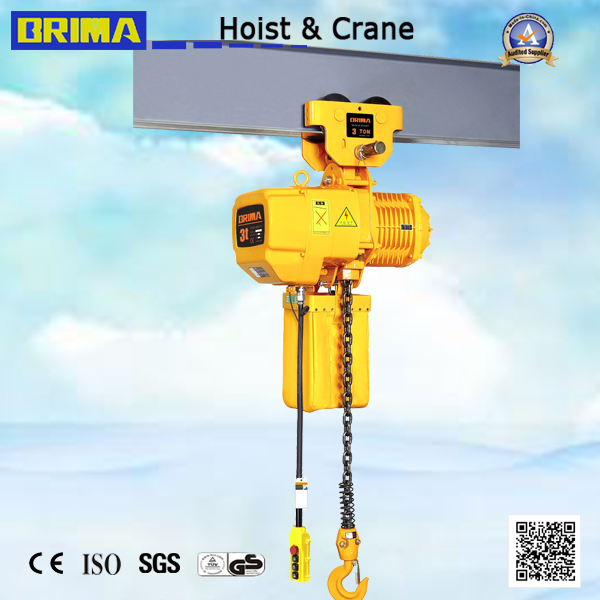 Brima 25t 单速 1.1kw 起重环链电动葫芦，带手动小车高架行车